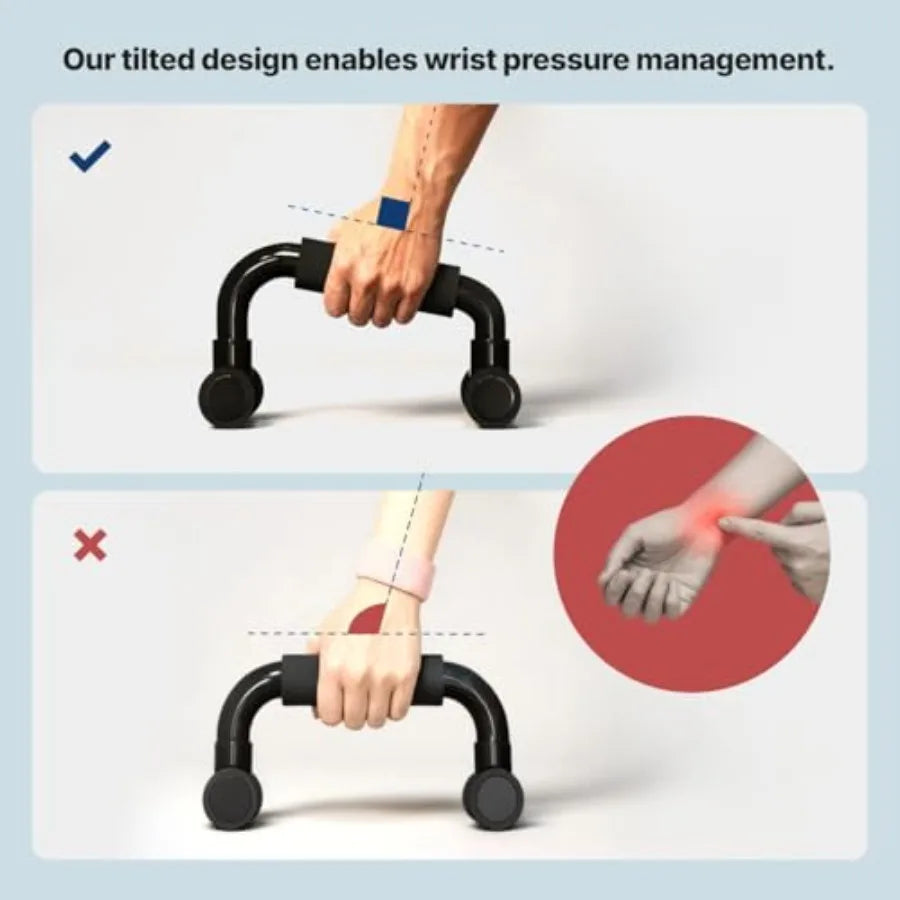 Push Up Handles For Floor Parallettes Home Workout Equipment