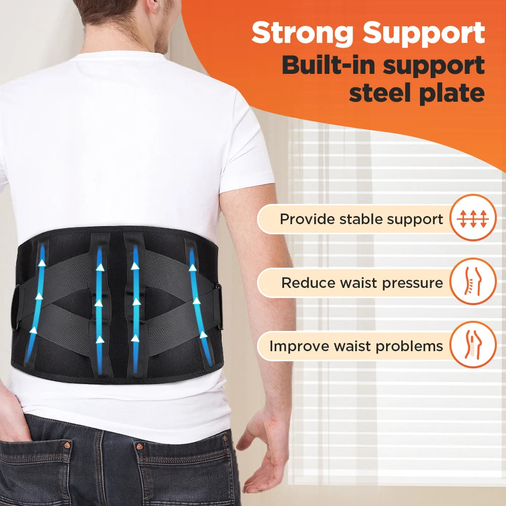 Hailicare Electric Heated Massage Waist Belt With Vibration And Heat