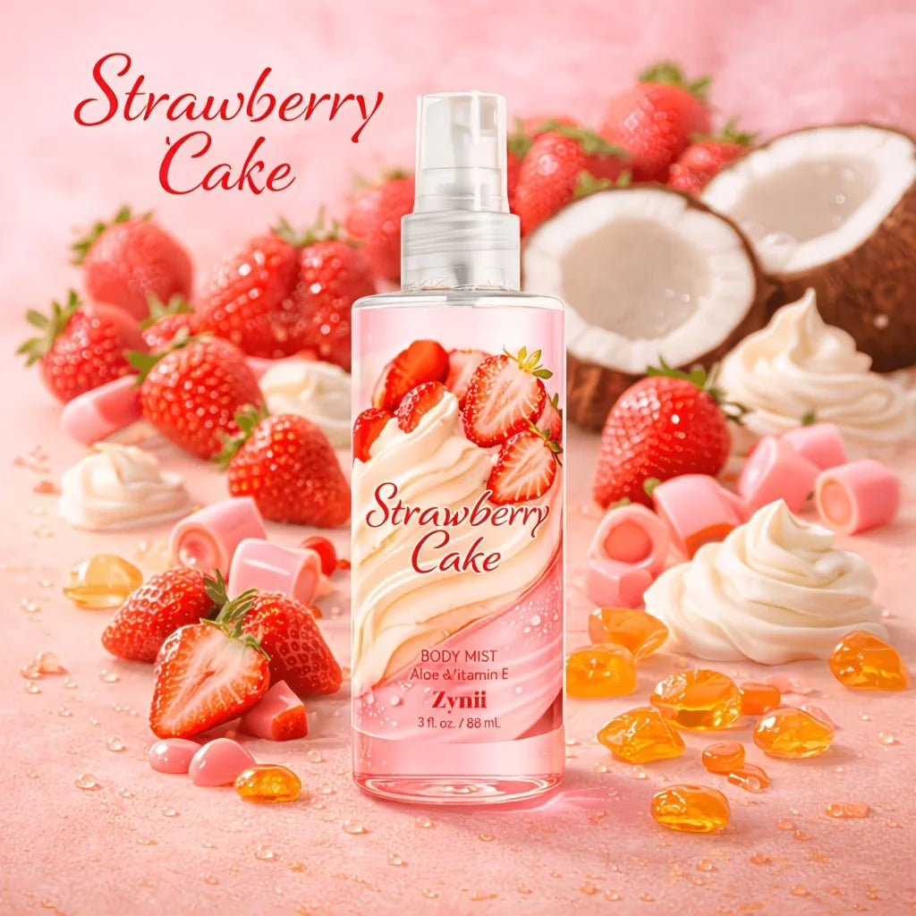 Strawberry Cake Peach And Rose Bath Set Shower Gel Lotion