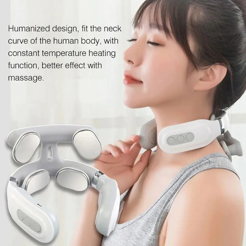 Neck Massager With USB Charging, Heating, Breathing Light