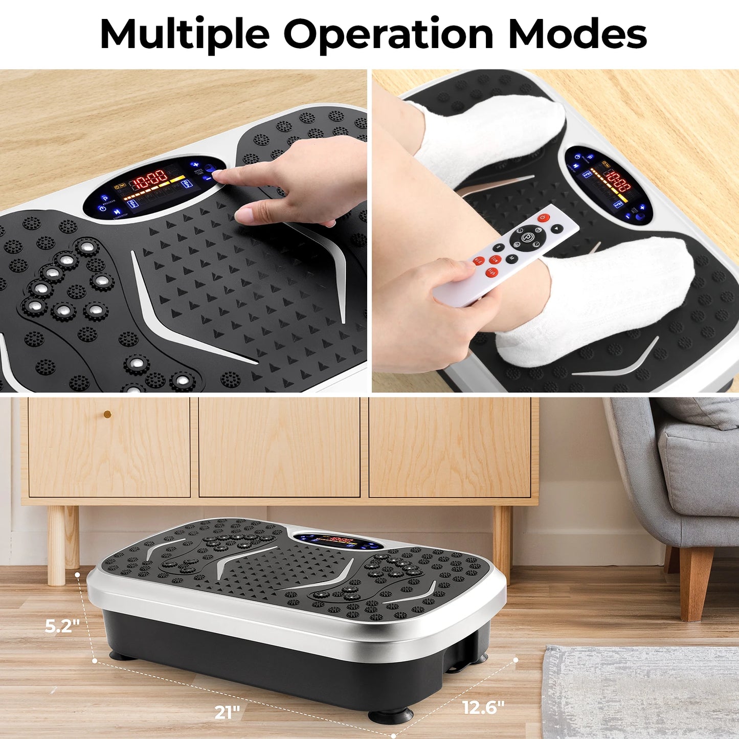 Vibration Plate Exercise Machine 3D Whole Body Workout Home Fitness