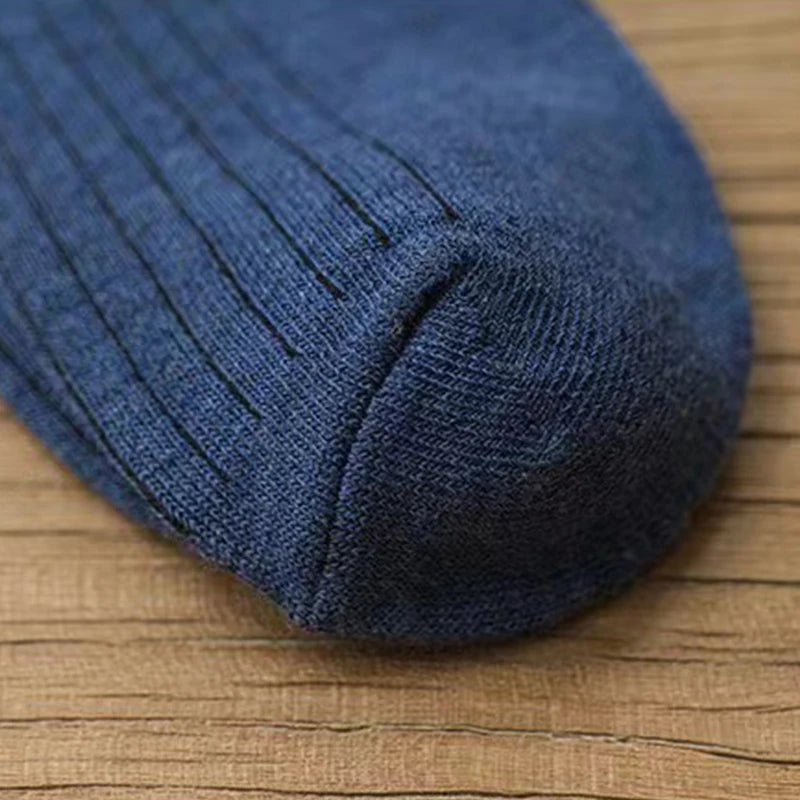 Men's Striped Casual Harajuku Retro Breathable Socks 5 Pack Polyester