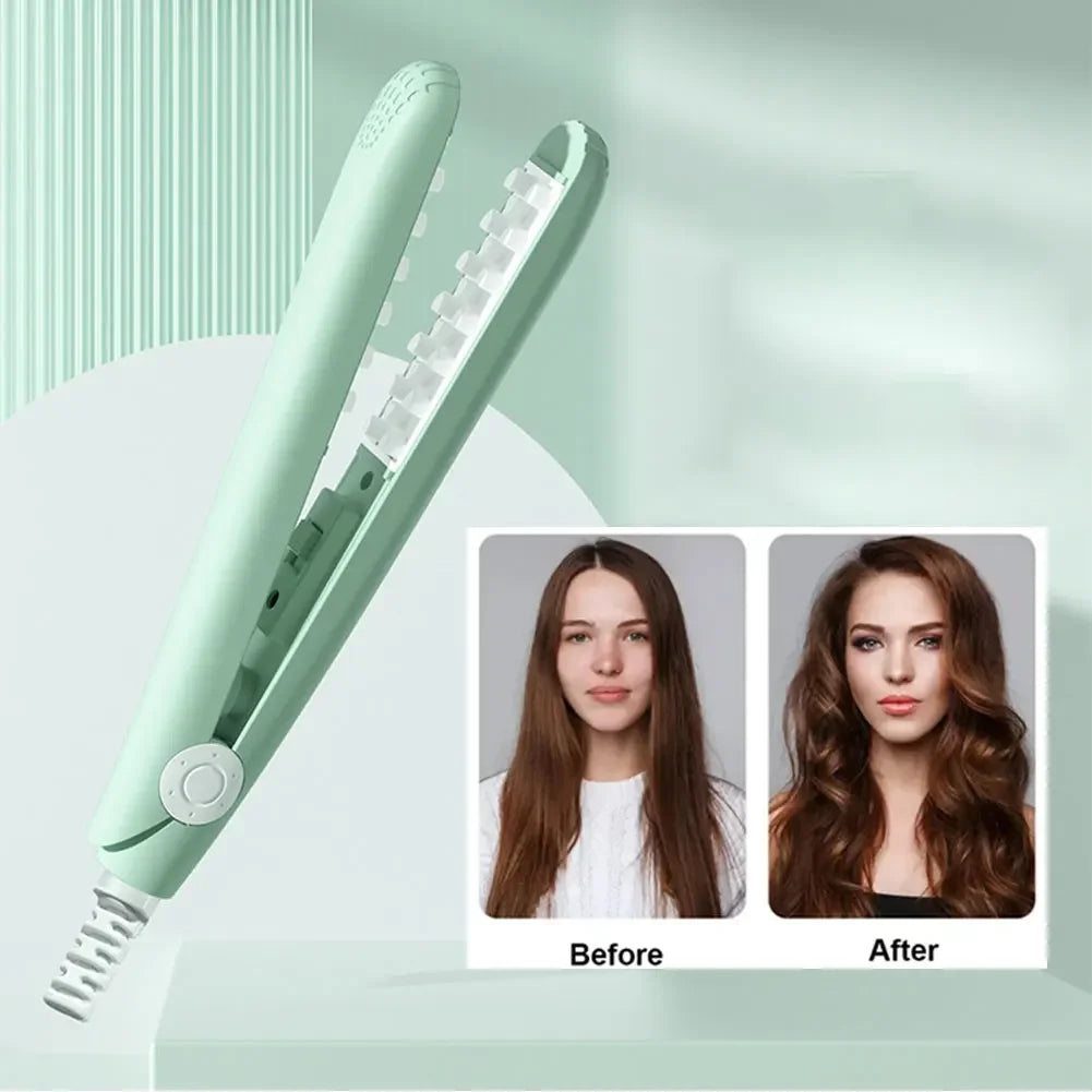 3D Grid Curler Mini Hair Curling Iron With Ceramic Barrel