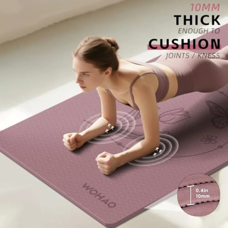 Extra Wide Non Slip PVC Yoga Mat For Studio Workouts