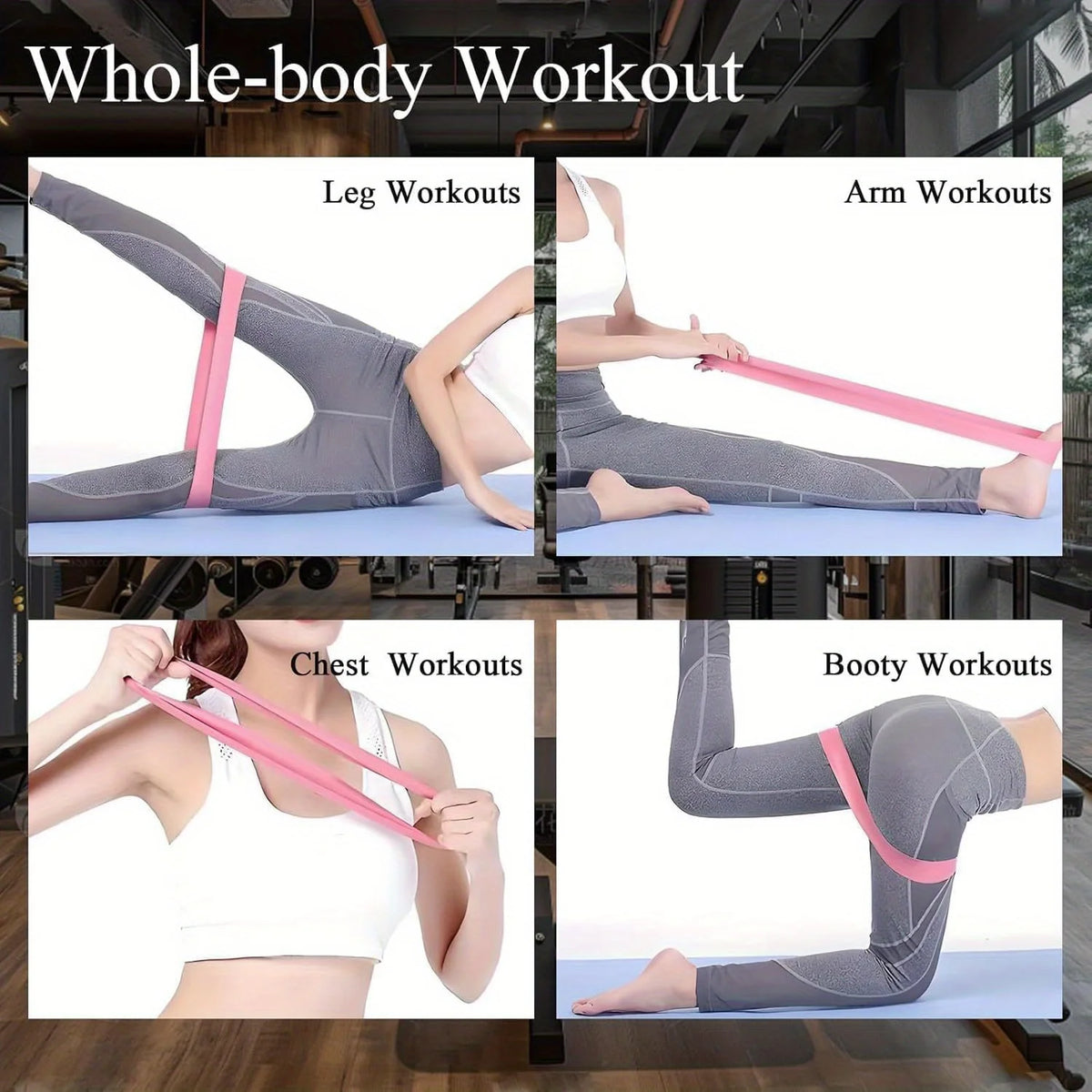 Home Gym Leg And Hip Toning Resistance Band Trainer Set