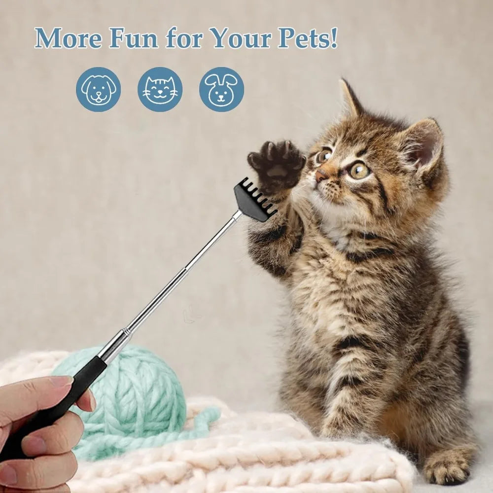 Metal Telescopic Back Scratcher With Comfortable Rubber Handle