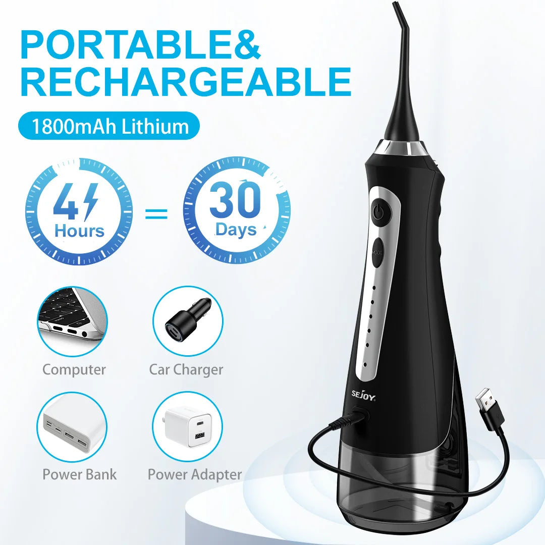 SEJOY Water Flosser Irrigator With 8 Jet Tips 5 Modes