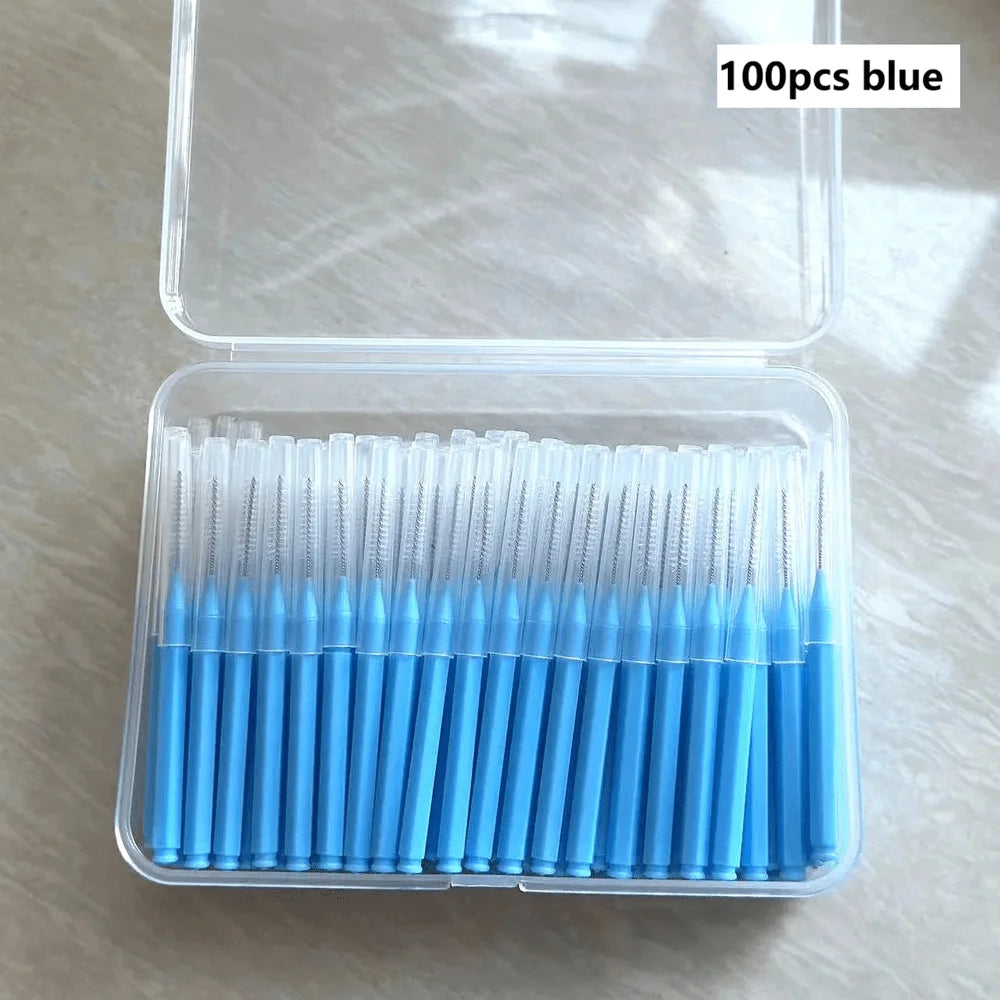 Interdental Brushes 100Pcs Box For Orthodontic Dental Care
