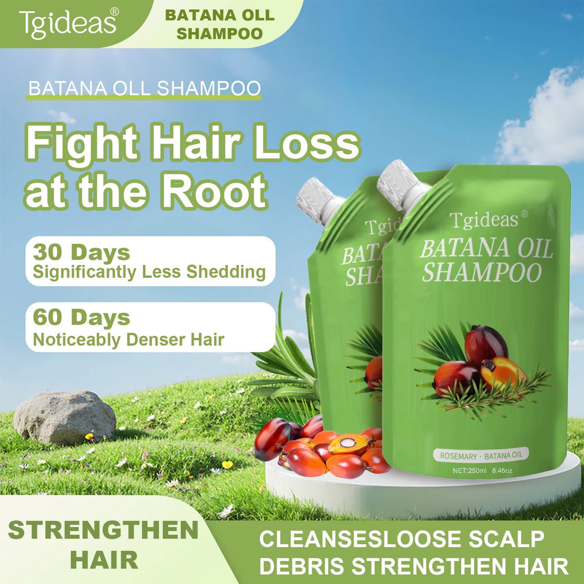Tgideas Rosemary Batana Oil Shampoo Hair Growth Formula