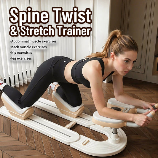 Spine Twist And Stretch Trainer For Low-Impact Home Gym