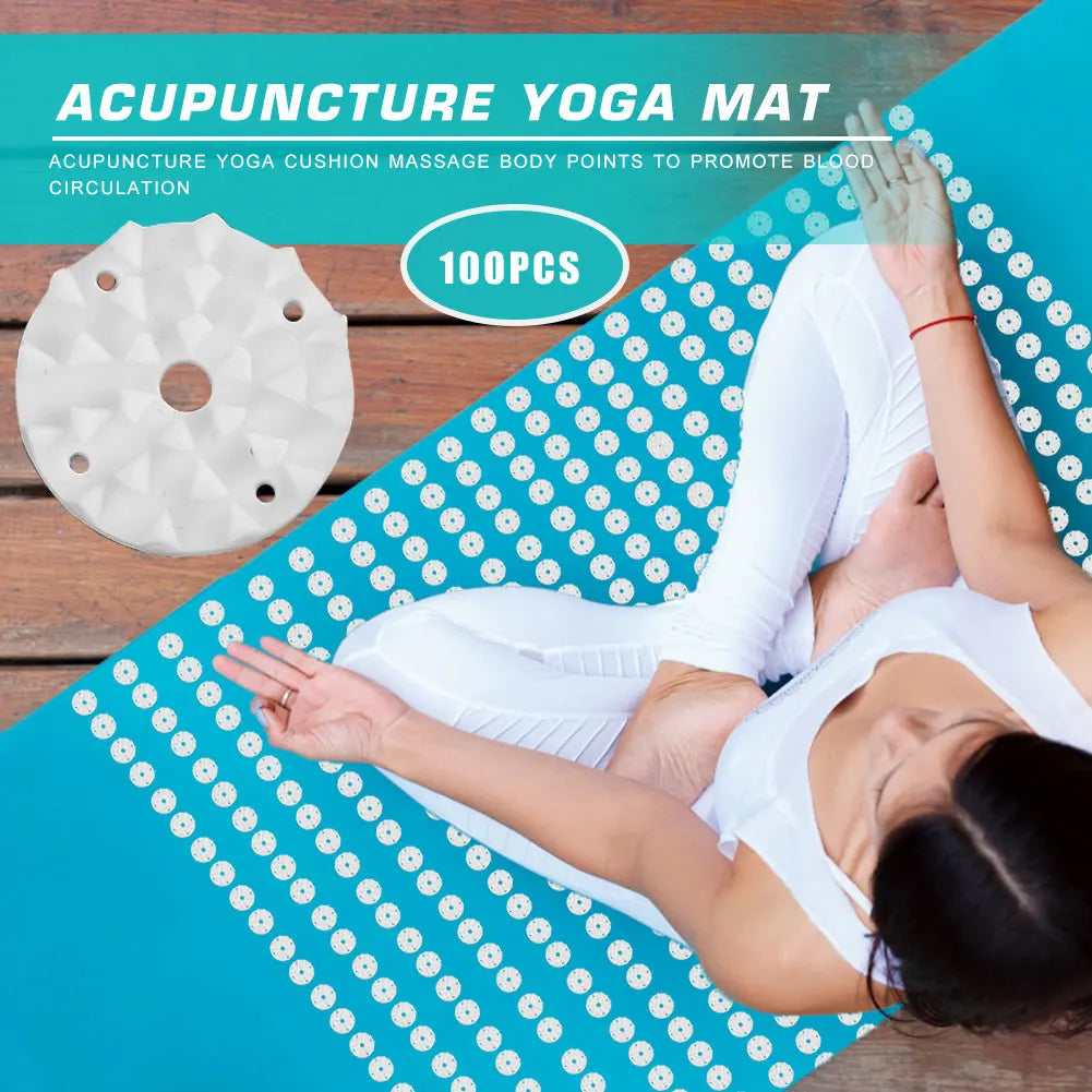 Sikiwind 100Pcs Acupressure Yoga Mat Spikes For Pilates Cushion