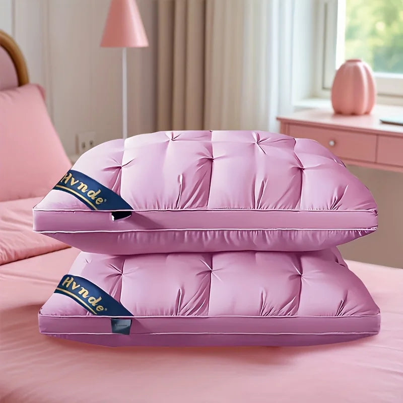 Luxury Hotel Quality Pillows 2 Pack Hypoallergenic Plush Fill