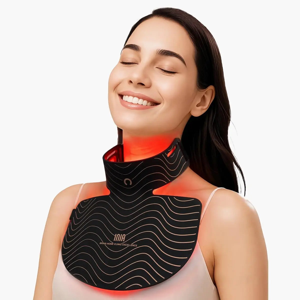 Red Light Therapy Neck Mask 850nm NIR 3 Light Modes