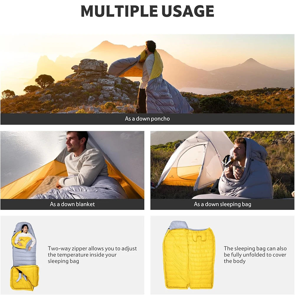 Naturehike CW700 Ultralight Down Sleeping Bag For Adults Outdoor Winter
