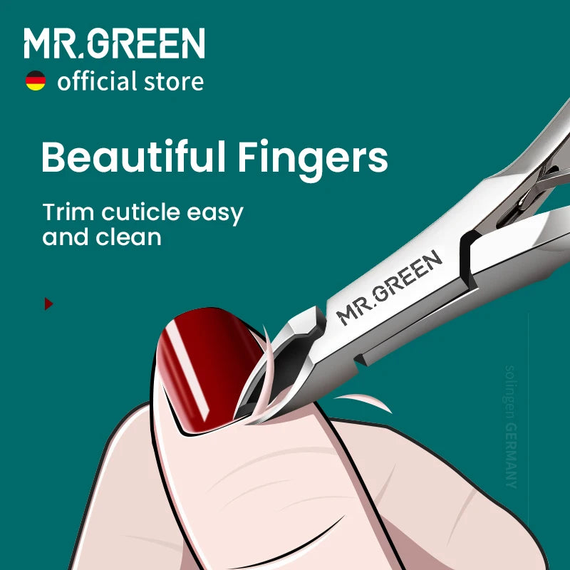 MR.GREEN Cuticle Nippers Nail Clippers Stainless Steel Manicure Tool