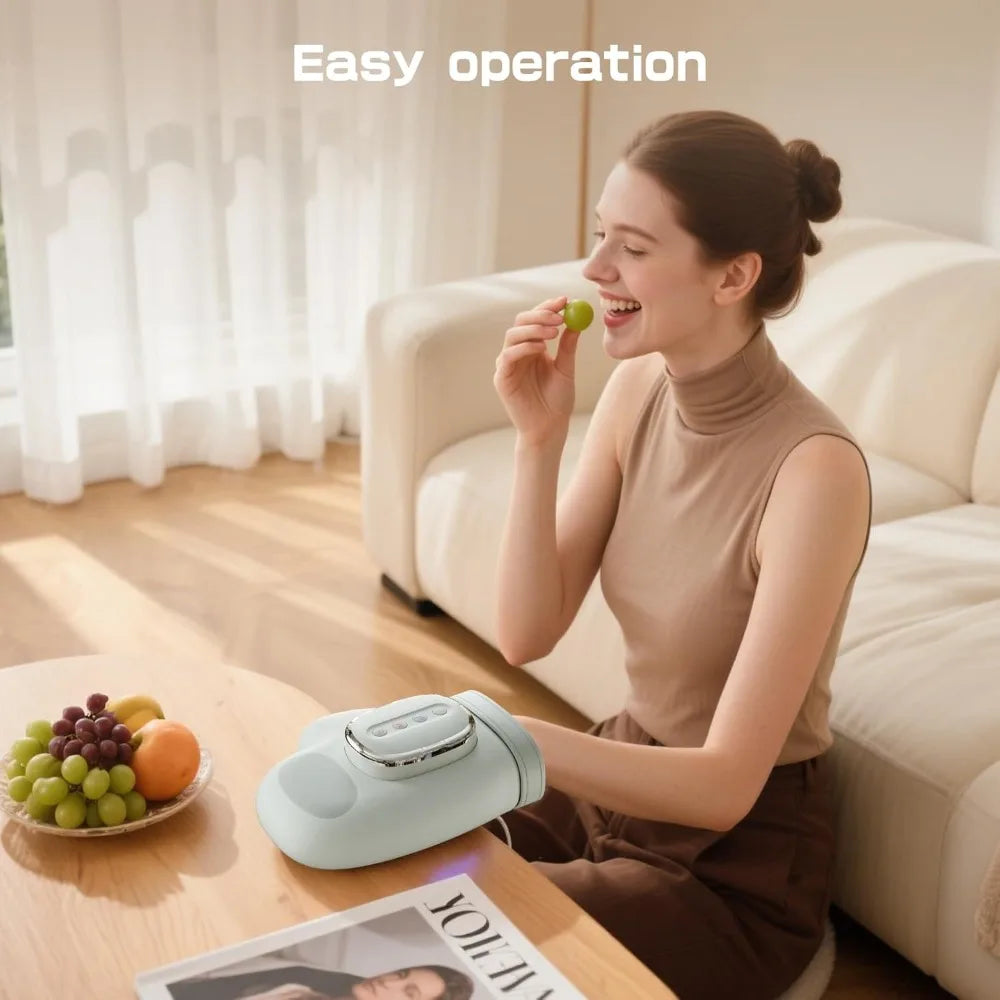 Cordless Hand Massager With Heat And Compression For Wrist Relief