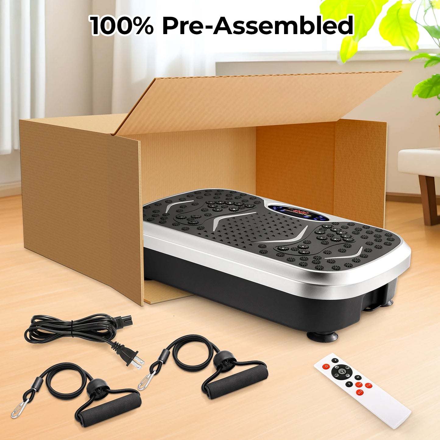Vibration Plate Exercise Machine 3D Whole Body Workout Home Fitness