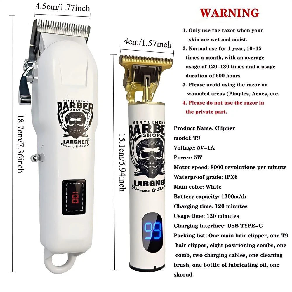 Largner Hair Clipper And Shaver With Ceramic T Blade