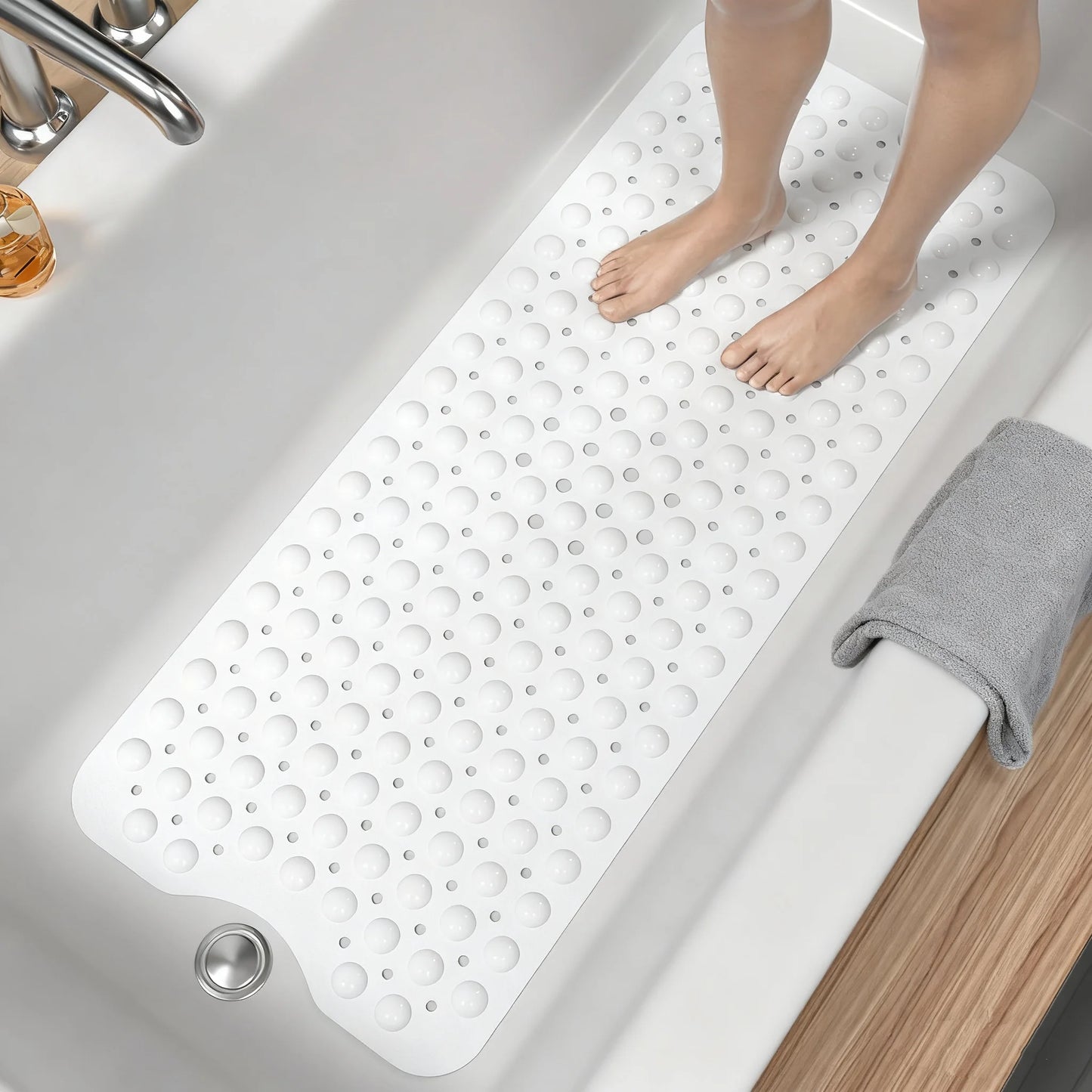 Extra Long Bathtub Mat Non Slip With Suction Cups Massage