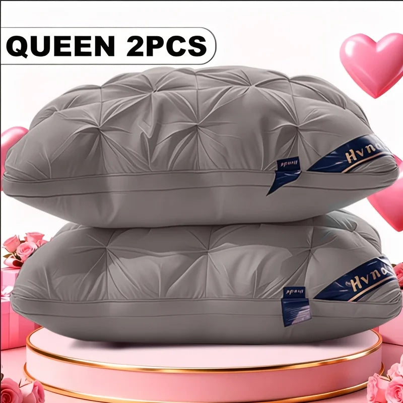 Luxury Hotel Quality Pillows 2 Pack Hypoallergenic Plush Fill