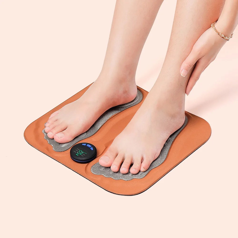 Foreverlily Rechargeable EMS Foot Massager Pad With Remote Control