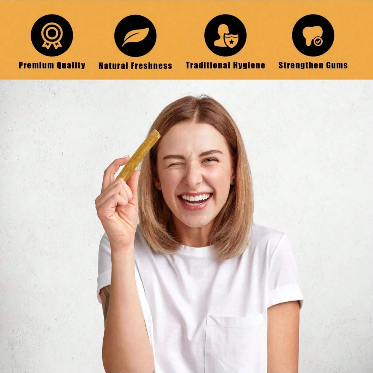 Miswak Mint Toothbrush Wooden Twig Traditional Oral Care for Gums