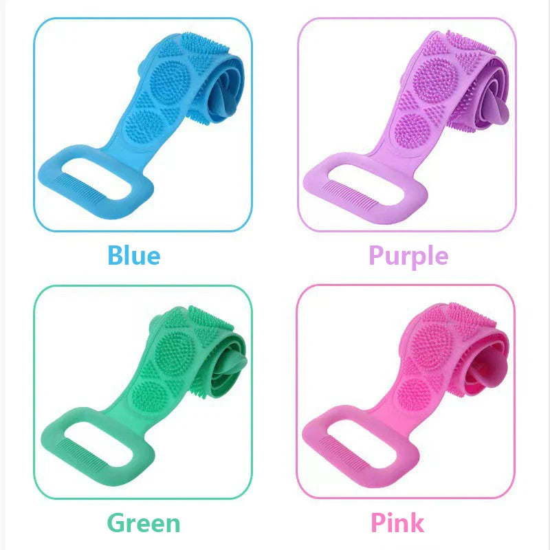 Silicone Back Scrubber Massage Sponge Bath Brush Exfoliating