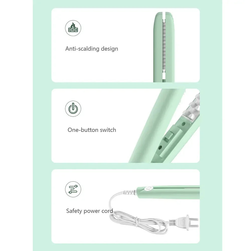 3D Grid Curler Mini Hair Curling Iron With Ceramic Barrel