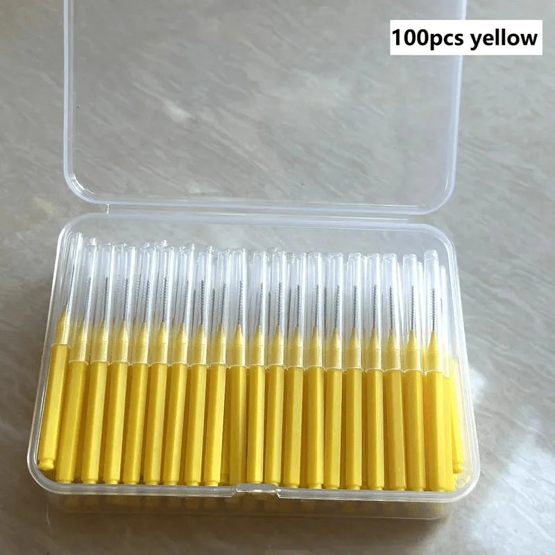 Interdental Brushes 100Pcs Box For Orthodontic Dental Care