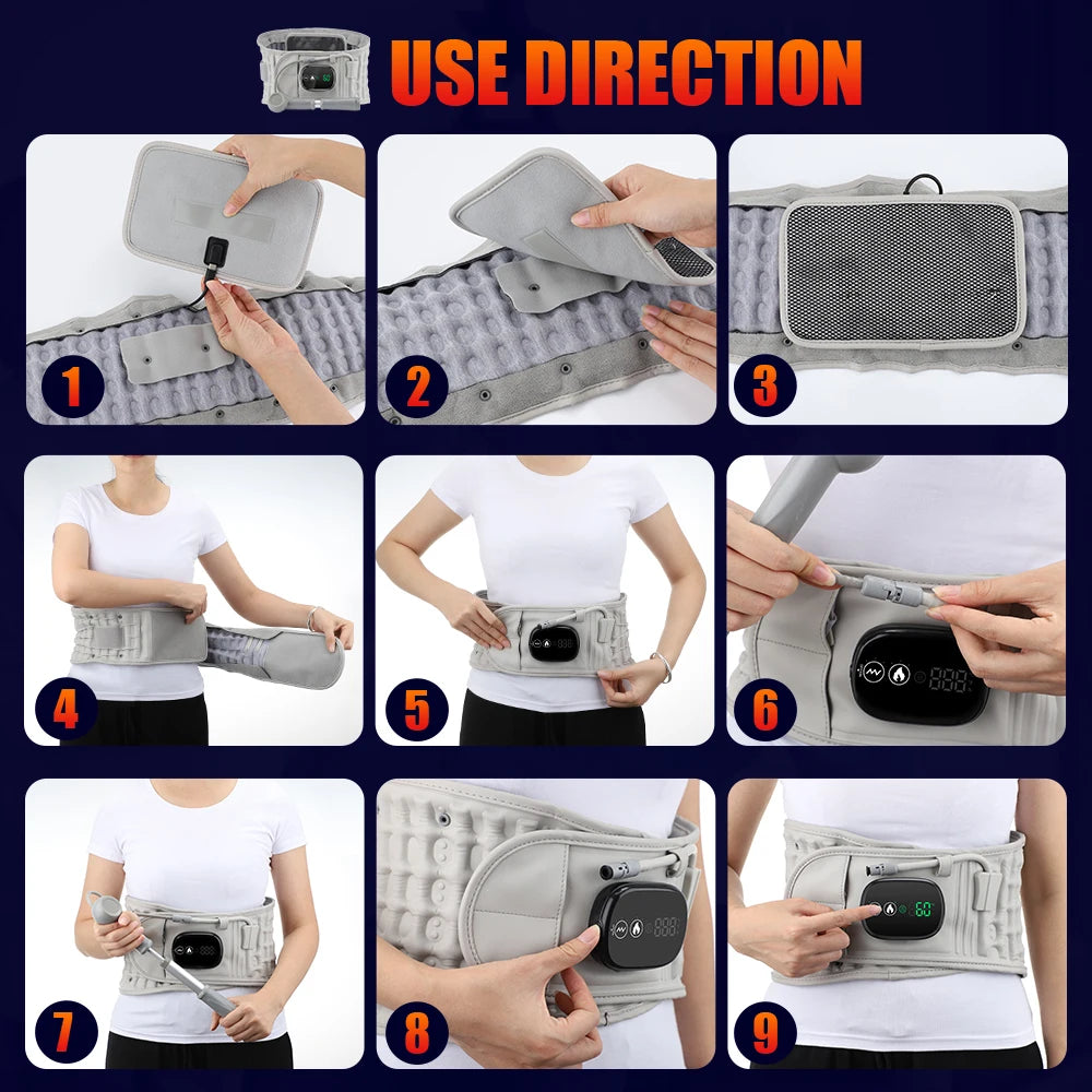 Hailicare Back Heating Waist Belt With Airbag Massage
