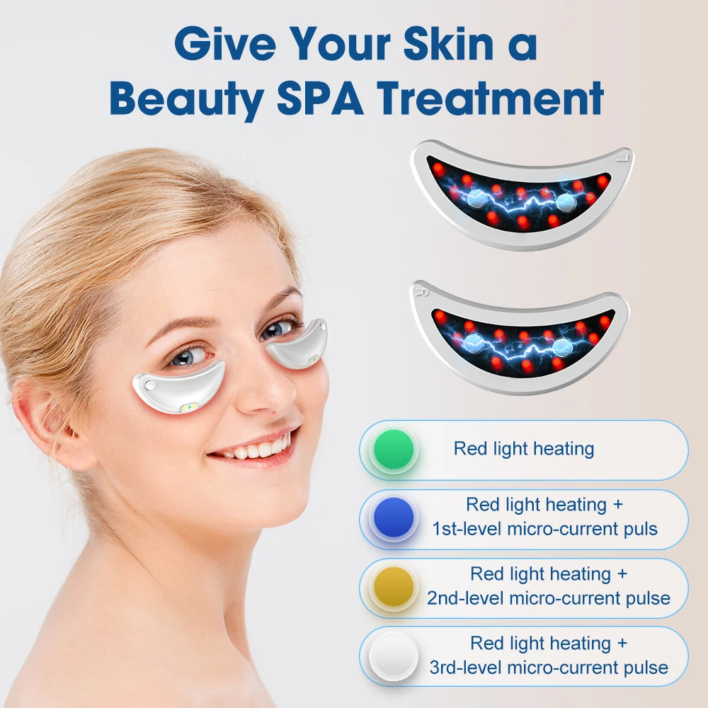 Hailicare Wireless Eye Massager Patches With 660nm LED Light