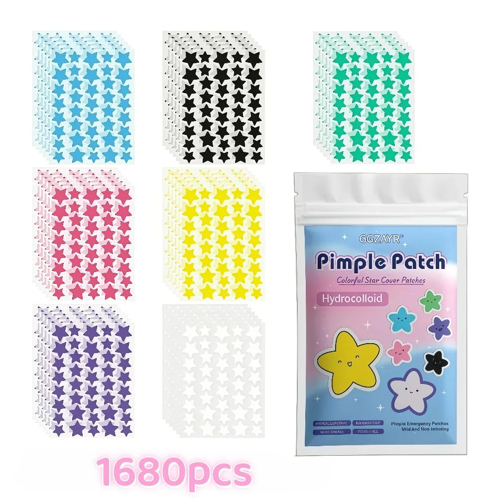 Seven Color Star Pimple Patches Invisible Hydrocolloid Acne Treatment