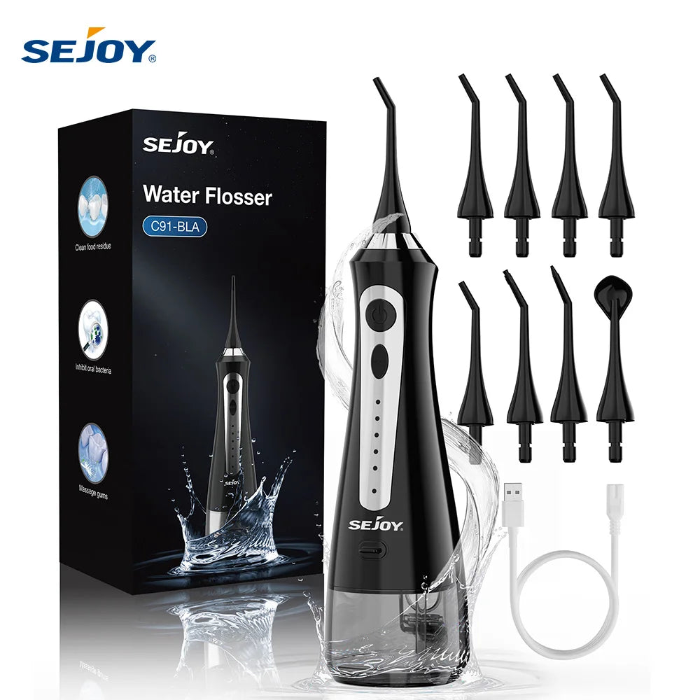 SEJOY Water Flosser Irrigator With 8 Jet Tips 5 Modes