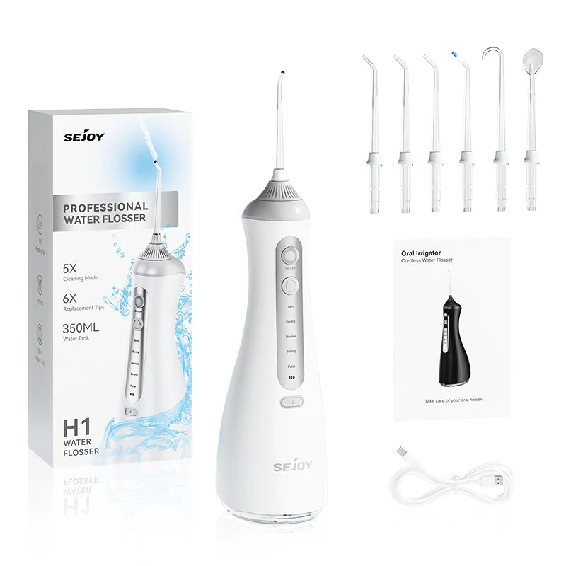 Sejoy Electric Oral Irrigator Water Flosser Cordless Six Modes