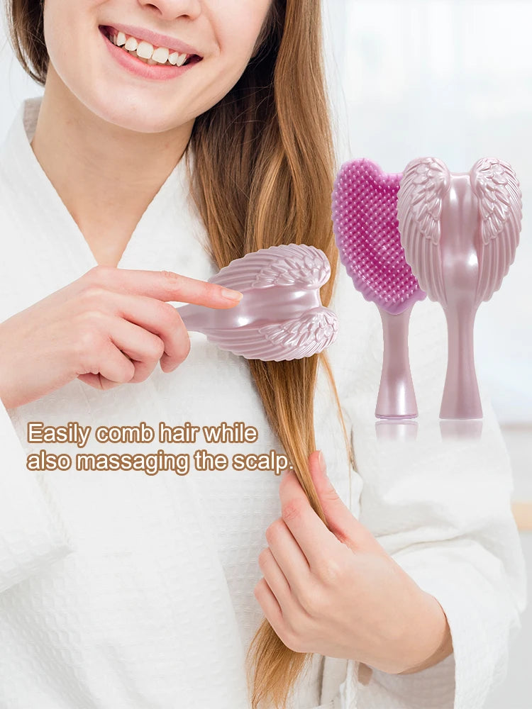 Professional Mini Angel Detangling Hairbrush Anti Static Hair Comb