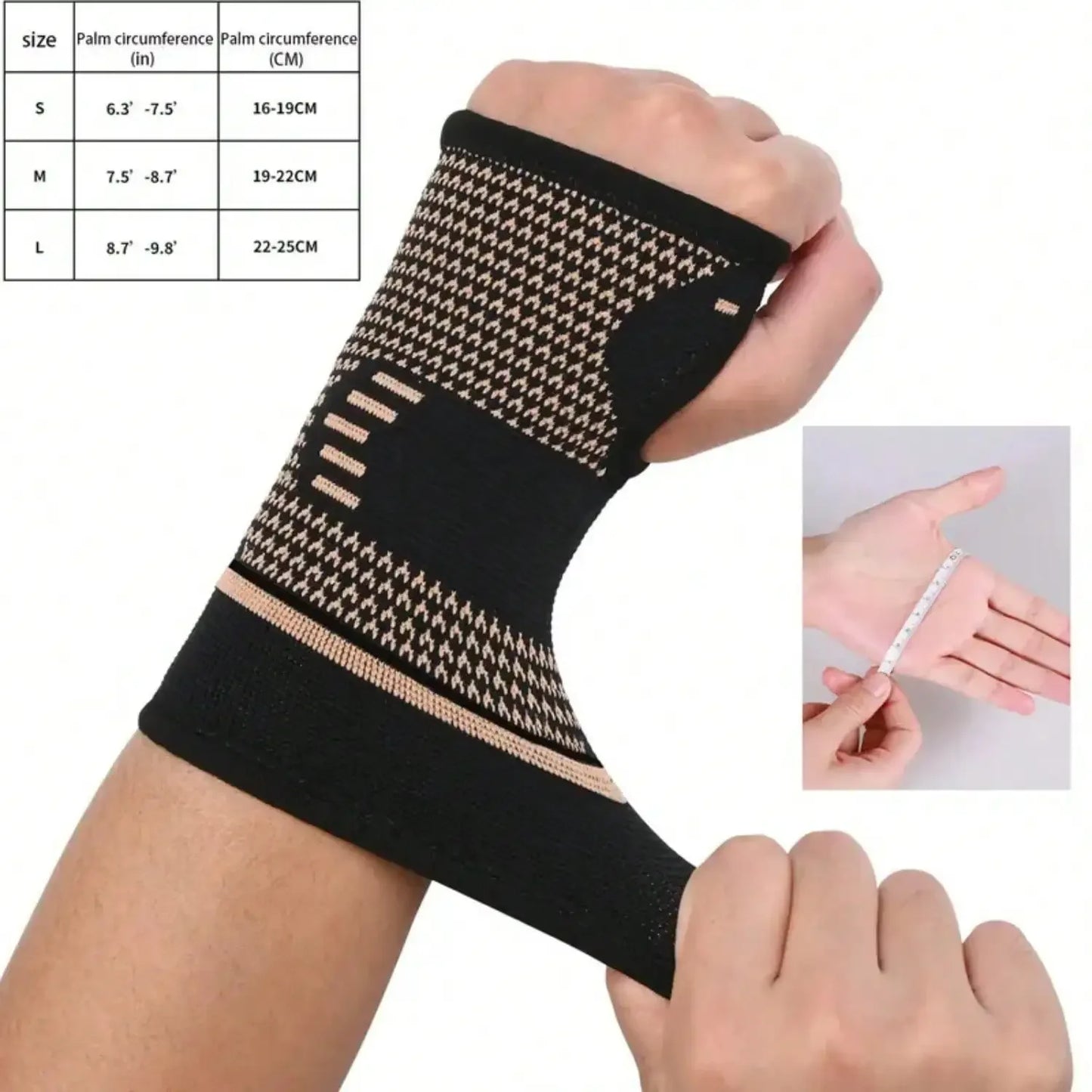 Sports Wrist Compression Sleeve Breathable Unisex Wrist Wraps For Gym