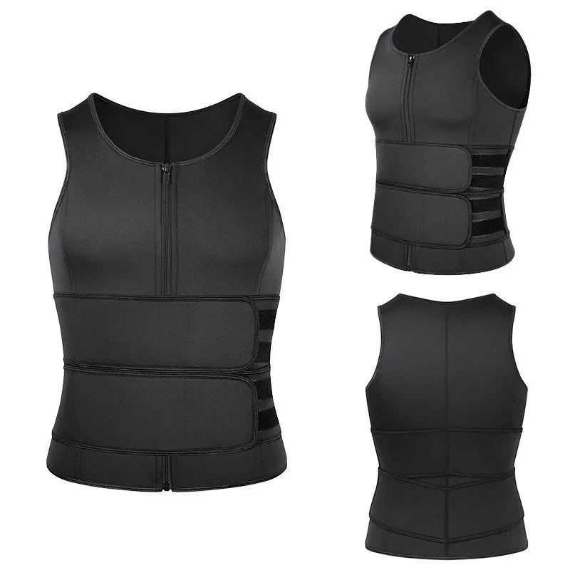 Vensslim Men Body Shaper Waist Trainer Vest Sauna Sweat Compression
