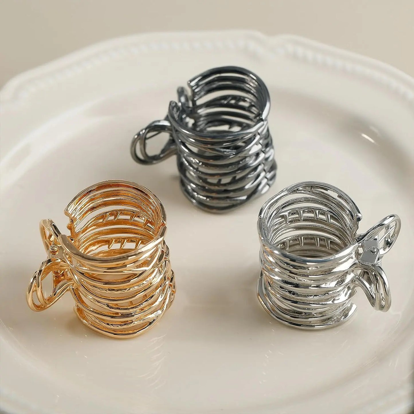 Geometric Metal Hair Clips For Women Claw Hairpins