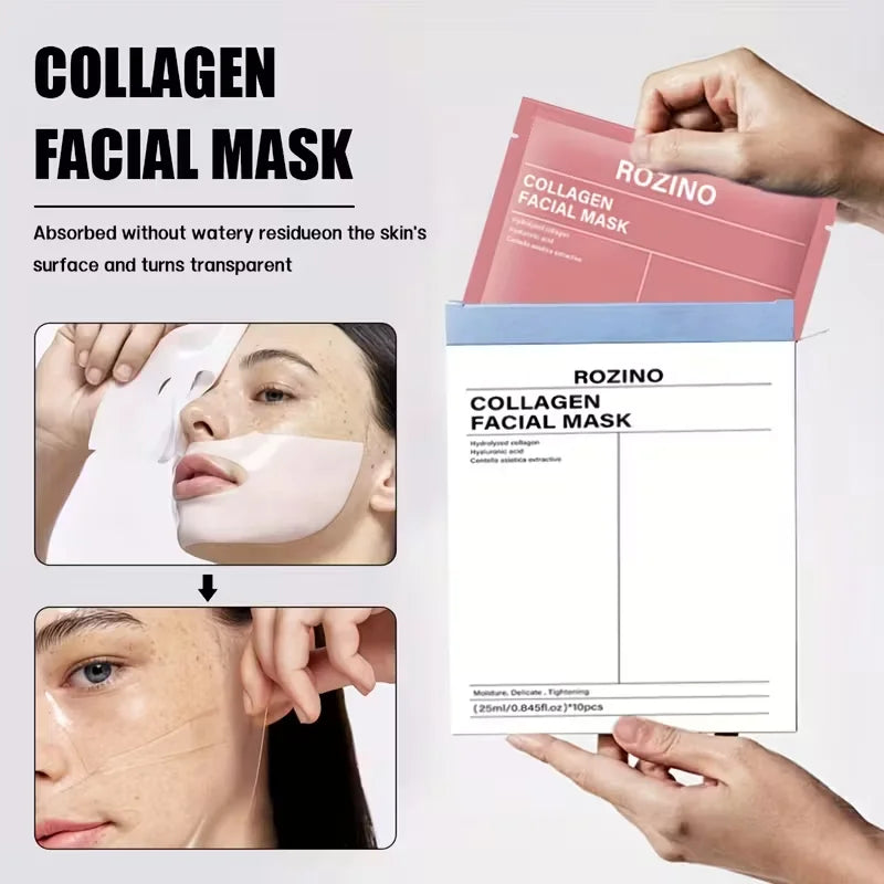 Rozino Bio-Collagen Mask Set 10 Pieces Hydration And Glow