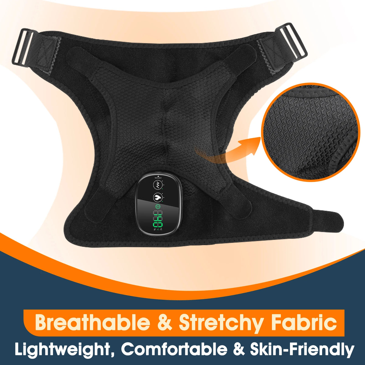 Hailicare Electric Heated Shoulder Massager Wrap With Vibration Relief