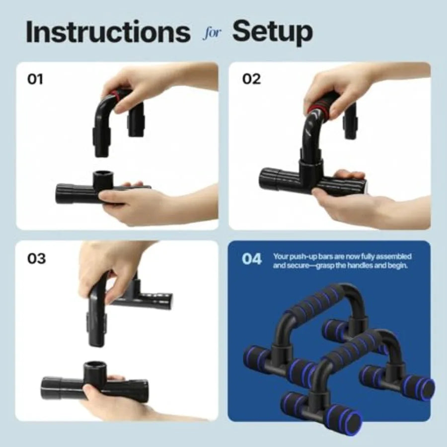 Push Up Handles For Floor Parallettes Home Workout Equipment