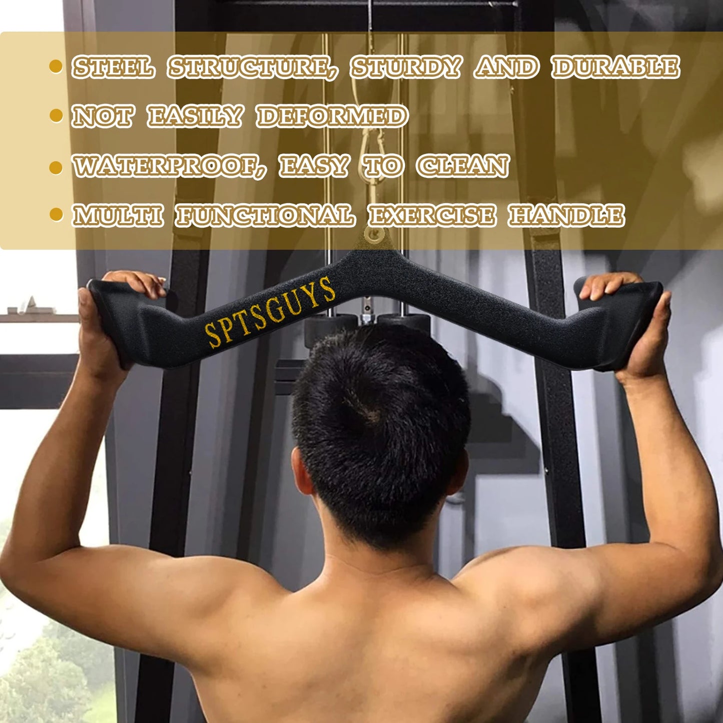 MARSAFIT Lat Pulldown Bar For Cable Pulley System Home Gym
