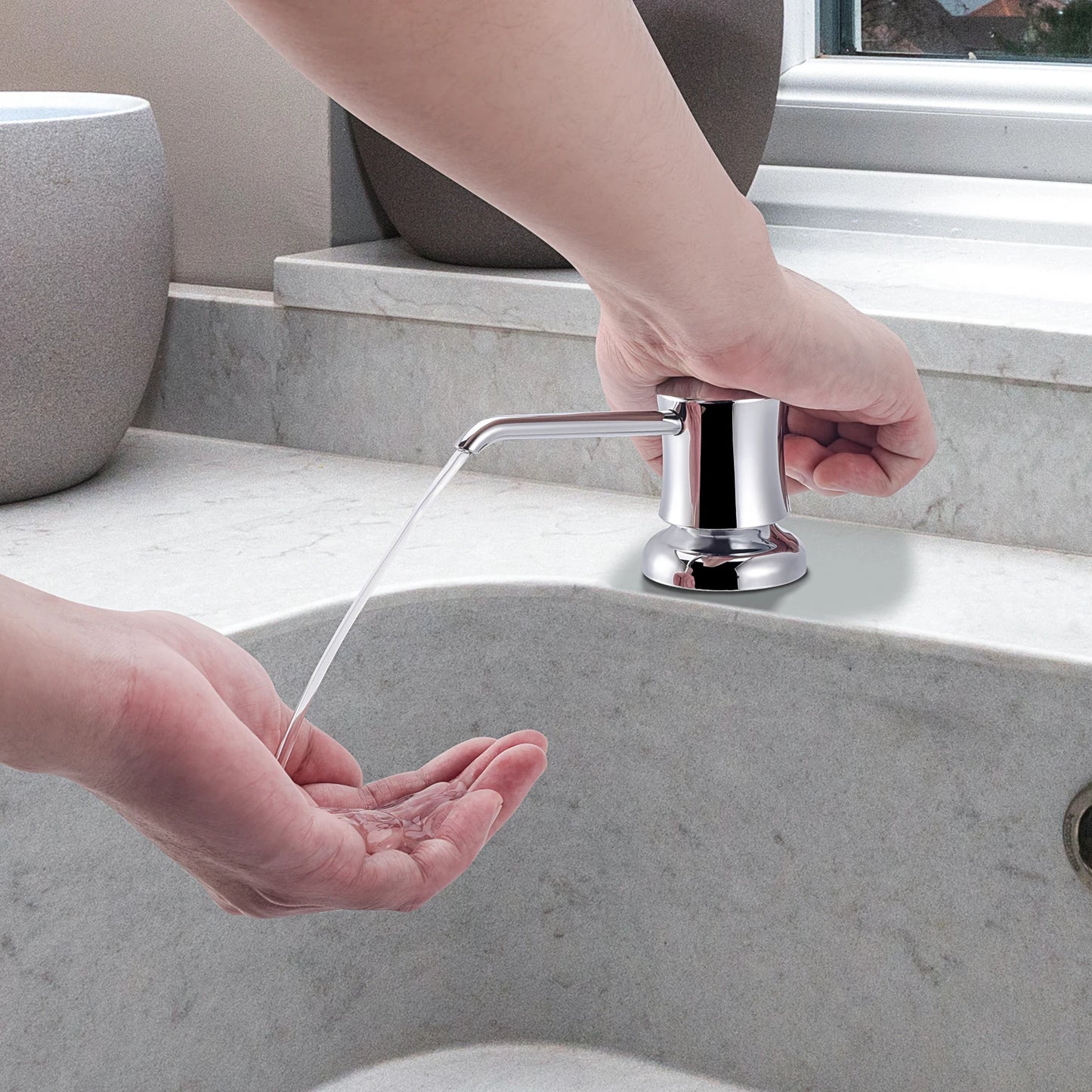 Liquid Soap Dispenser With Extension Tube For Kitchen