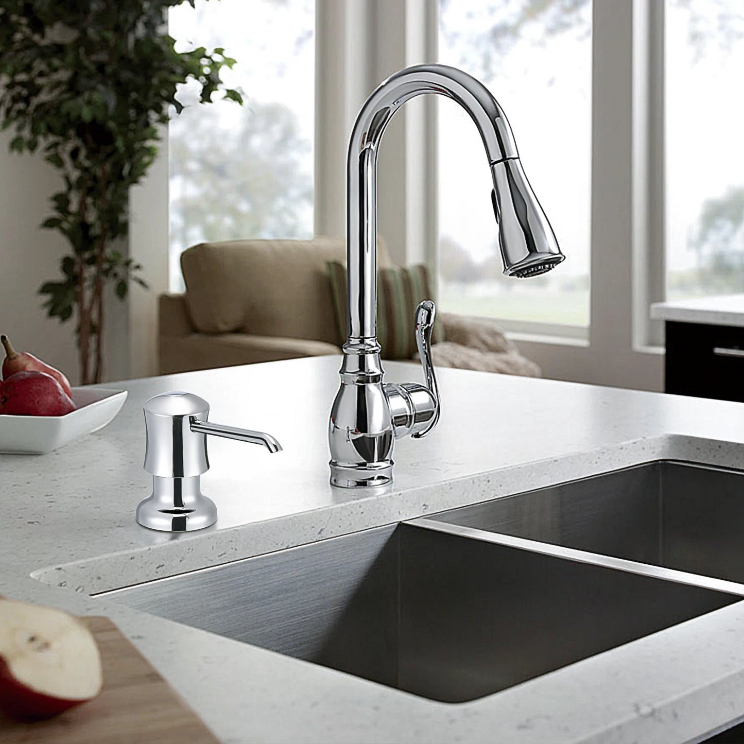 Liquid Soap Dispenser With Extension Tube For Kitchen