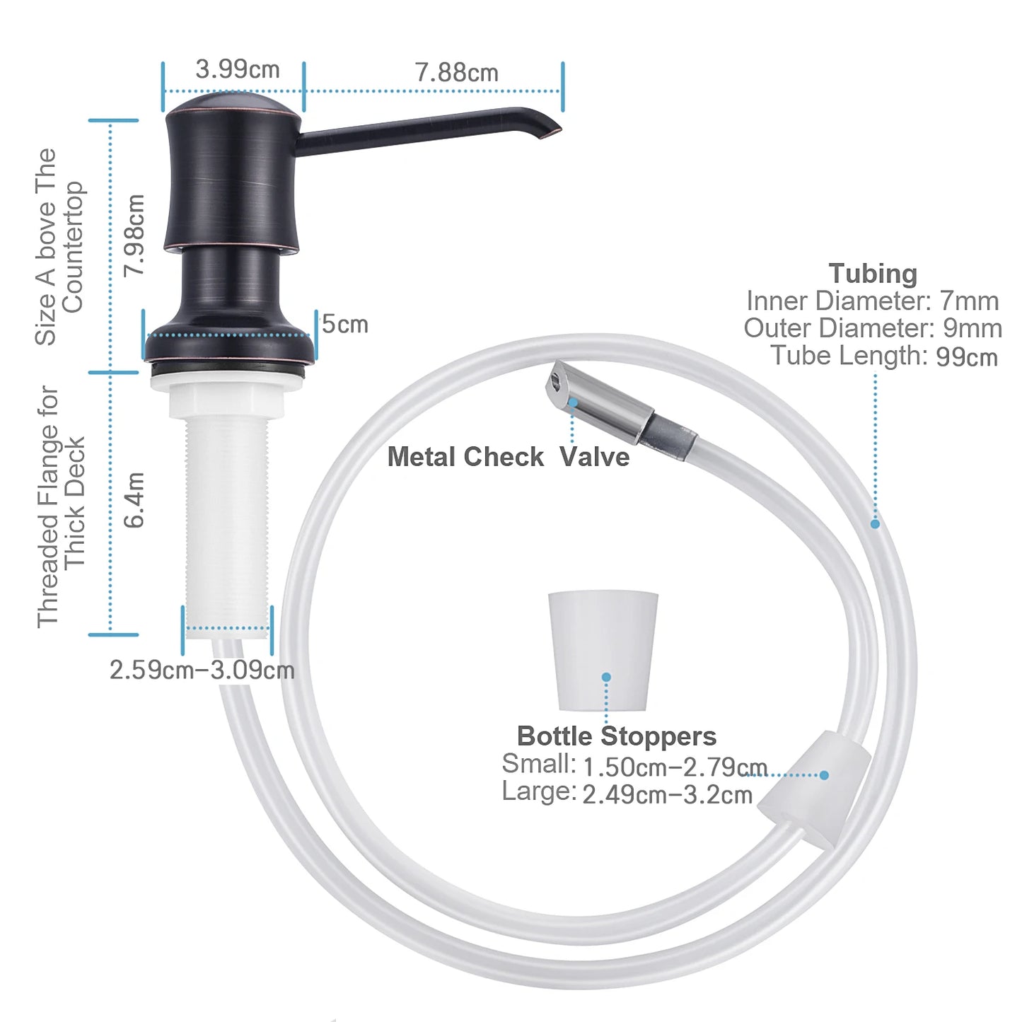Liquid Soap Dispenser With Extension Tube For Kitchen